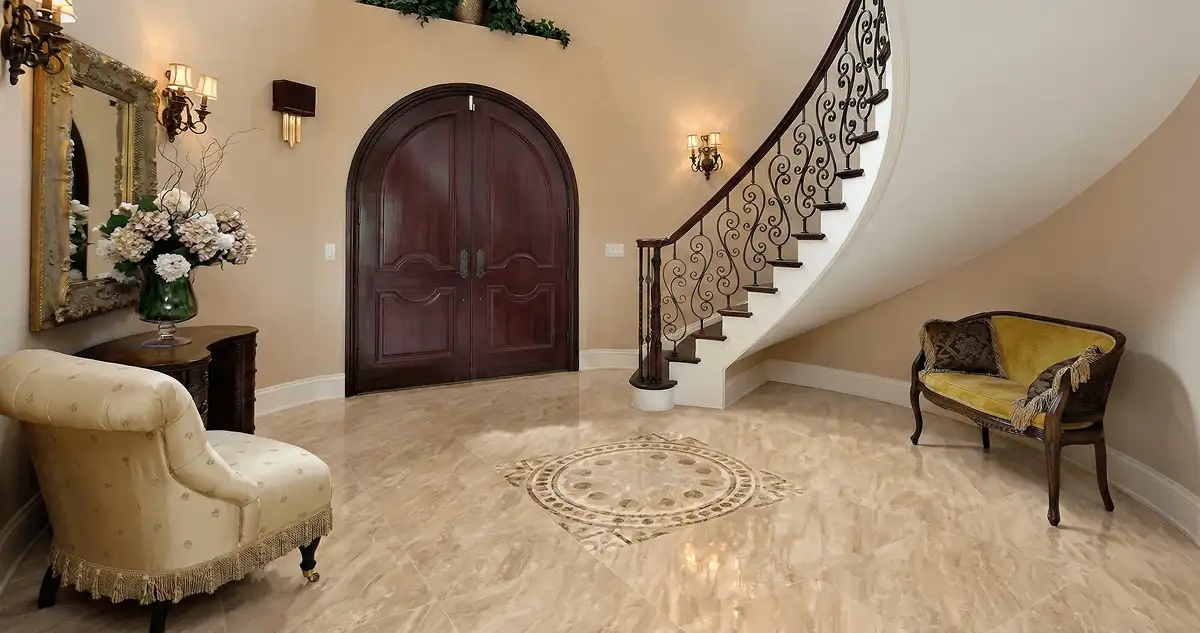 Entrance hall with professionally installed ceramic tile flooring in Tuscaloosa AL