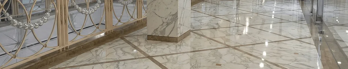Beautiful marble floor professionally installed in Tuscaloosa, AL