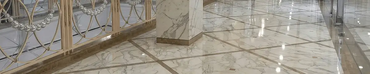 Beautiful marble floor professionally installed in Tuscaloosa, AL